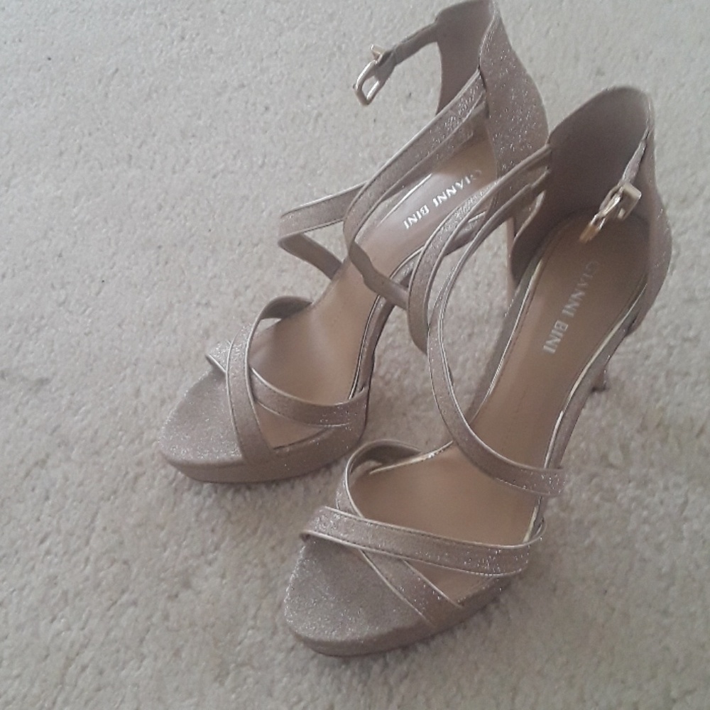 Gold formal heels